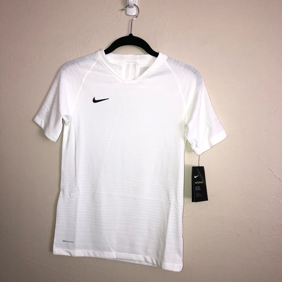 NWT NIKE VaporKnit II Kids Youth Short Sleeve White Jersey Sz M - Picture 2 of 9